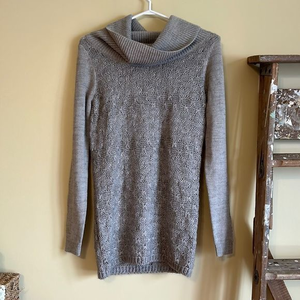 Ricki’s women’s sweater Alpaca blend soft Cowl neck knit sweater size Small grey